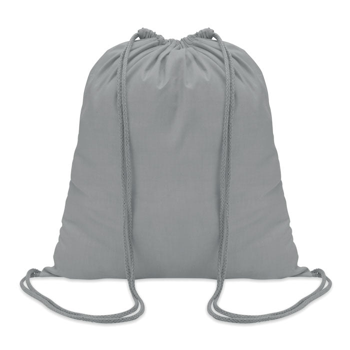 Branded Cotton Drawstring Bag 100gsm in Grey