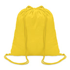 Branded Cotton Drawstring Bag 100gsm in Yellow
