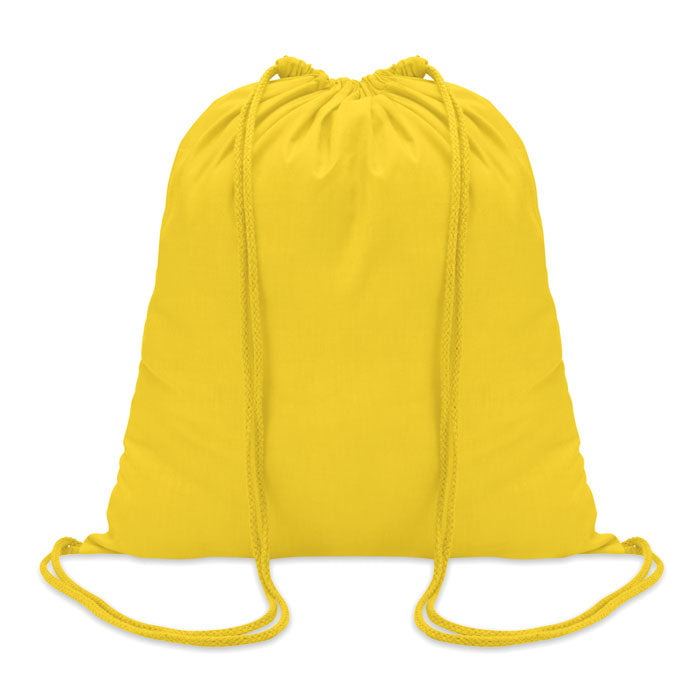 Branded Cotton Drawstring Bag 100gsm in Yellow