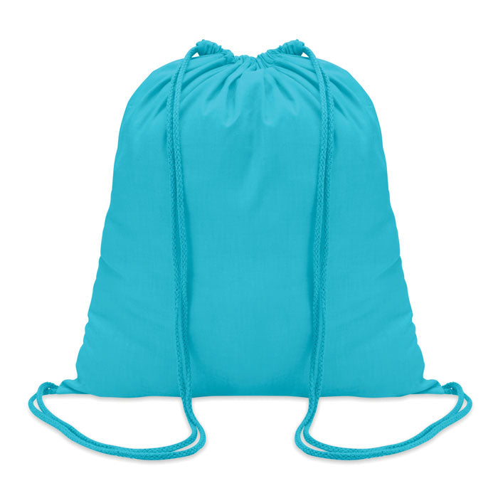 Branded Cotton Drawstring Bag 100gsm in Blue