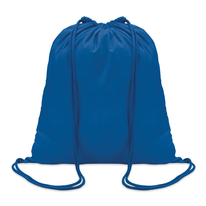 Branded Cotton Drawstring Bag 100gsm in Blue