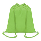 Branded Cotton Drawstring Bag 100gsm in Green