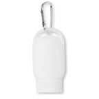 Branded Sun Lotion Keyring in White
