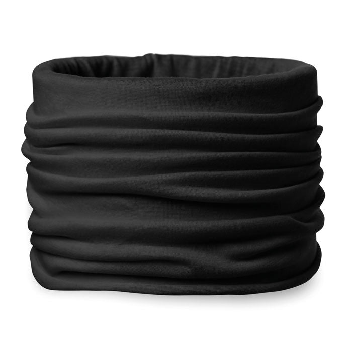 Branded Multifunction Microfibre Scarf in Black