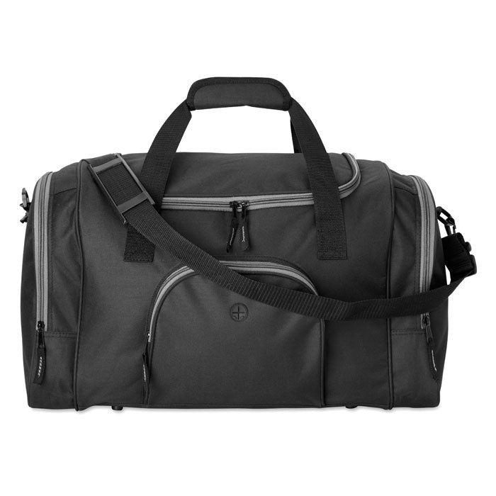Branded Sports Bag in 600D in Black