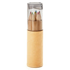 Branded Colouring Pencils in Tube - 6 Piece in Grey