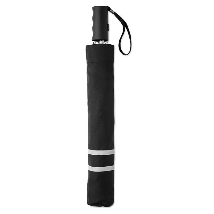 Branded 21 Inch 2 Fold Reflective Trim Umbrella without branding