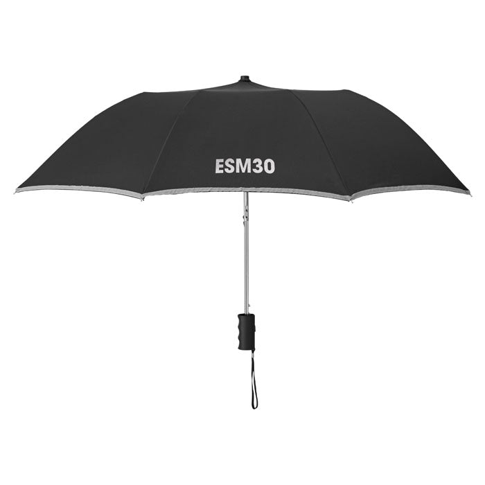 Branded 21 Inch 2 Fold Reflective Trim Umbrella
