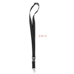 Branded 20mm Lanyard with Hook and Detachable Buckle in Black