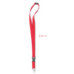 Branded 20mm Lanyard with Hook and Detachable Buckle in Red