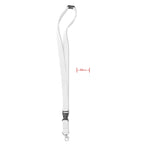Branded 20mm Lanyard with Hook and Detachable Buckle in White