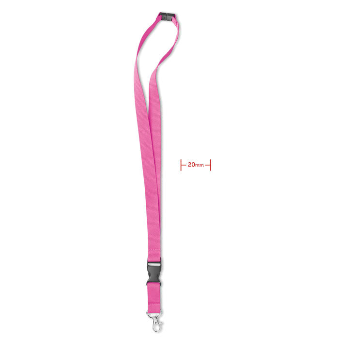 Branded 20mm Lanyard with Hook and Detachable Buckle colour option 38