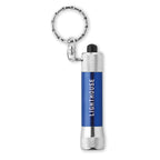 Branded Aluminium Torch Key Ring in Blue