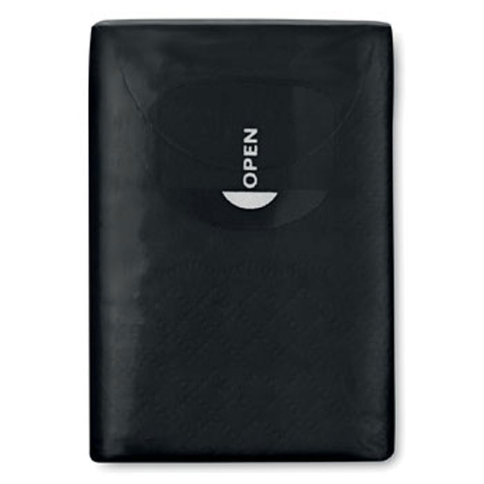 Branded Mini Tissues in Packet in Black