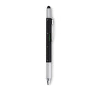 Branded Spirit Level Pen with Ruler in Black