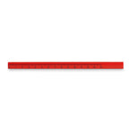 Branded Carpenter's Pencil with Ruler in Red