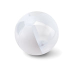 Branded Inflatable Beach Ball with Transparent Panels in White