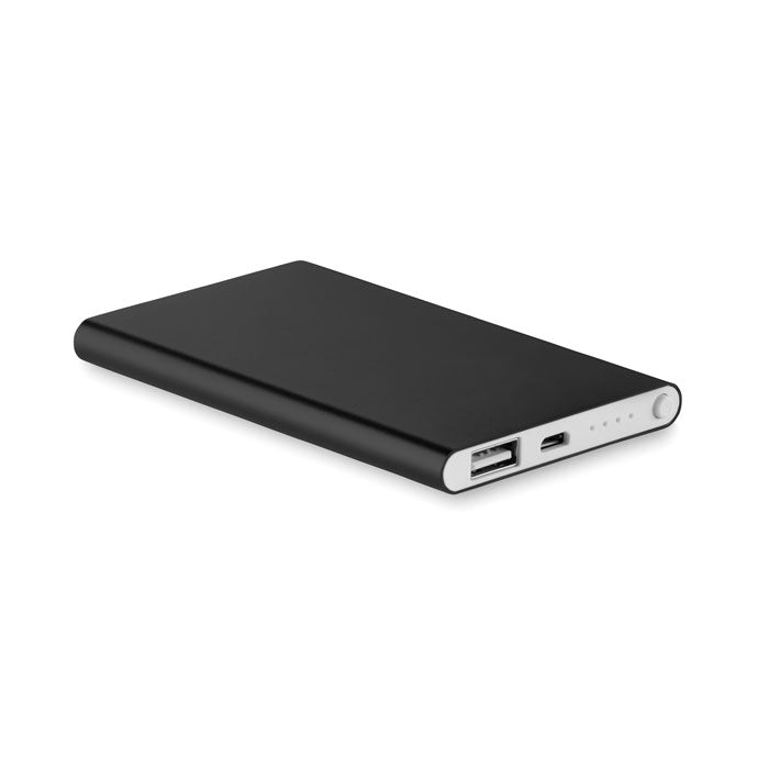 Branded Recycled Aluminium Power Bank 4000mAh 5W in Black
