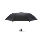 Branded 21 Inch Foldable Auto Open Umbrella in Black