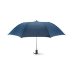 Branded 21 Inch Foldable Auto Open Umbrella in Blue