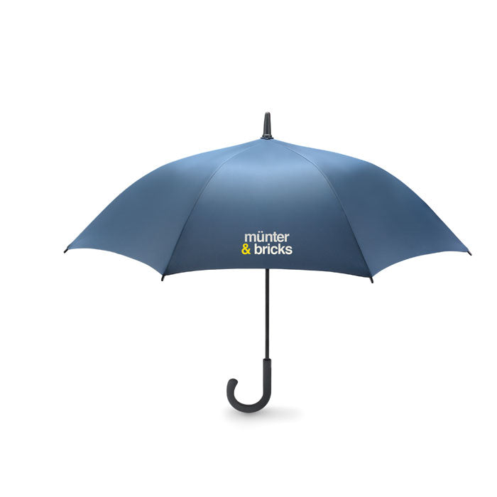 Branded Luxe 23 Inch Windproof Umbrella in Blue