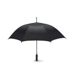 Branded 23 Inch Auto Open Umbrella with EVA Handle in Black