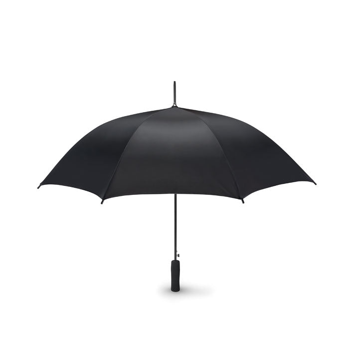 Branded 23 Inch Auto Open Umbrella with EVA Handle in Black