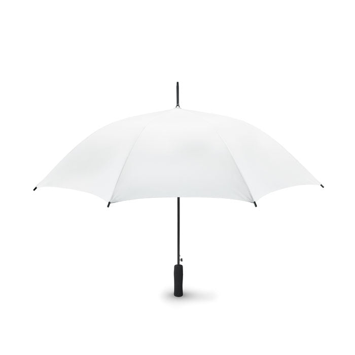 Branded 23 Inch Auto Open Umbrella with EVA Handle in White