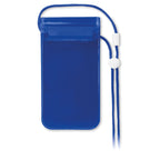 Branded PVC Waterproof Phone Pouch with Cord in Blue