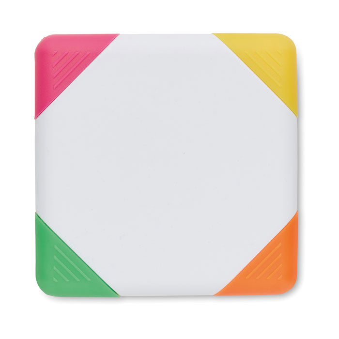 Branded square multi-colour highlighter