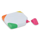 Branded square multi-colour highlighter, alternate view