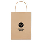 Branded Gift Paper Bag Small 150gsm in Brown