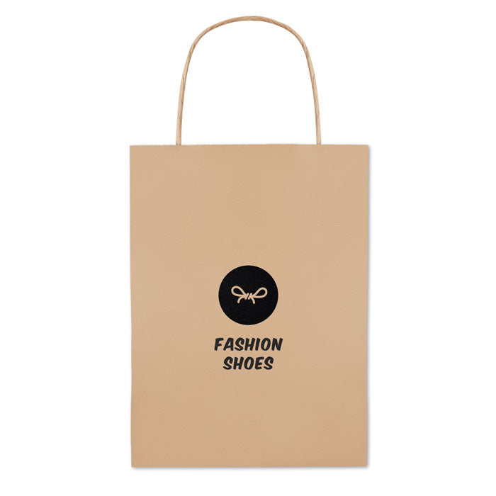 Branded Gift Paper Bag Small 150gsm in Brown