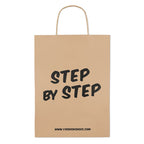 Branded Gift Paper Bag Large 150gsm in Brown