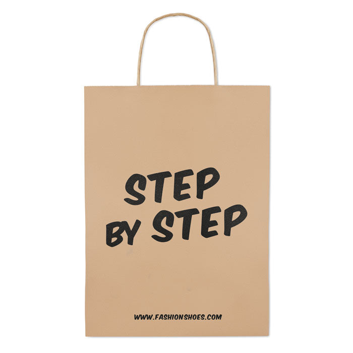 Branded Gift Paper Bag Large 150gsm in Brown