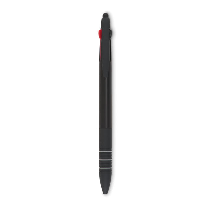 Branded 3-in-1 Ink Pen with Stylus in Black