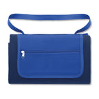 Branded Foldable Fleece Picnic Blanket in Blue
