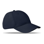 Branded 6 Panel Cotton Twill Baseball Cap 160gsm in Blue