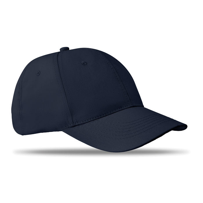 Branded 6 Panel Cotton Twill Baseball Cap 160gsm in Blue