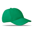 Branded 6 Panel Cotton Twill Baseball Cap 160gsm in Green