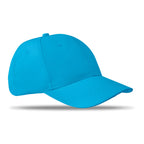 Branded 6 Panel Cotton Twill Baseball Cap 160gsm in Blue