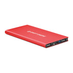 Branded Recycled Aluminium Power Bank 8000mAh in Red
