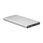Branded Recycled Aluminium Power Bank 8000mAh in Silver