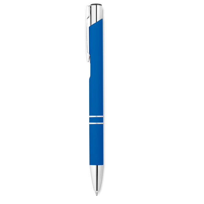 Branded rubberised finish aluminium ball pen
