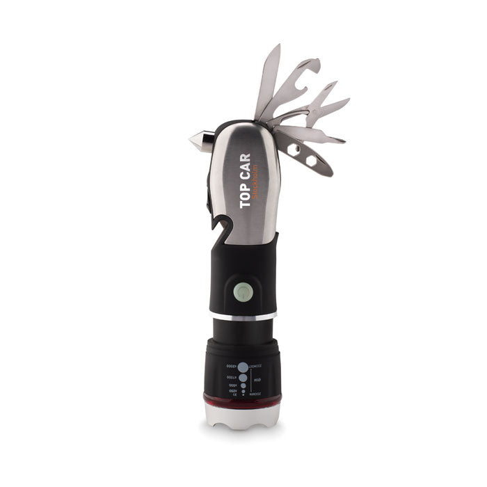 Branded Multi-Tool Torch with Safety Hammer