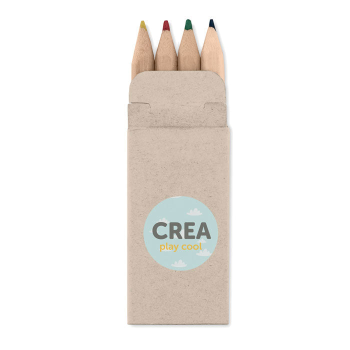 Branded 4 Mini Coloured Pencils