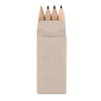 Branded 4 Mini Coloured Pencils without branding