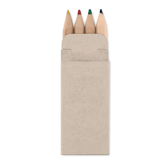 Branded 4 Mini Coloured Pencils without branding
