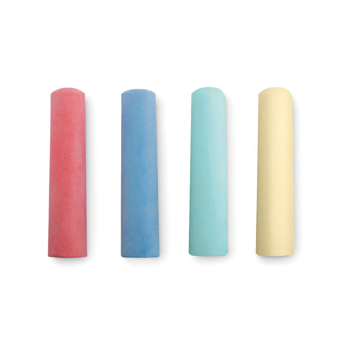 Branded 4 Coloured Chalk Sticks without branding