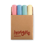 Branded 4 Coloured Chalk Sticks